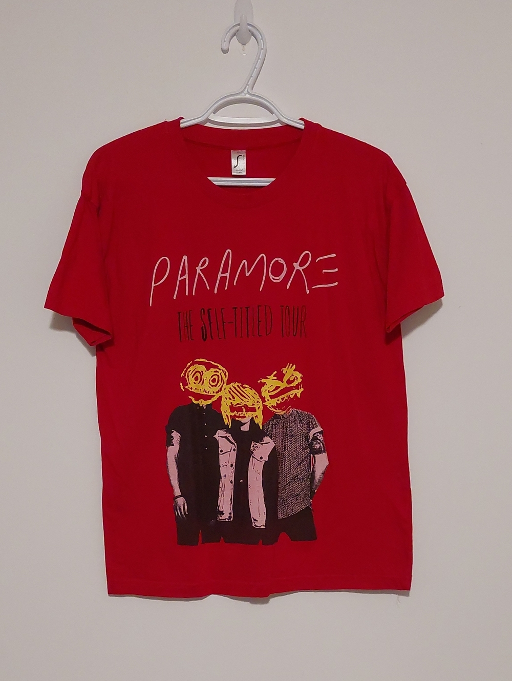2013 Paramore 'The Self-Titled Tour' Red SS Graphic Band T-shirt EUC Size L